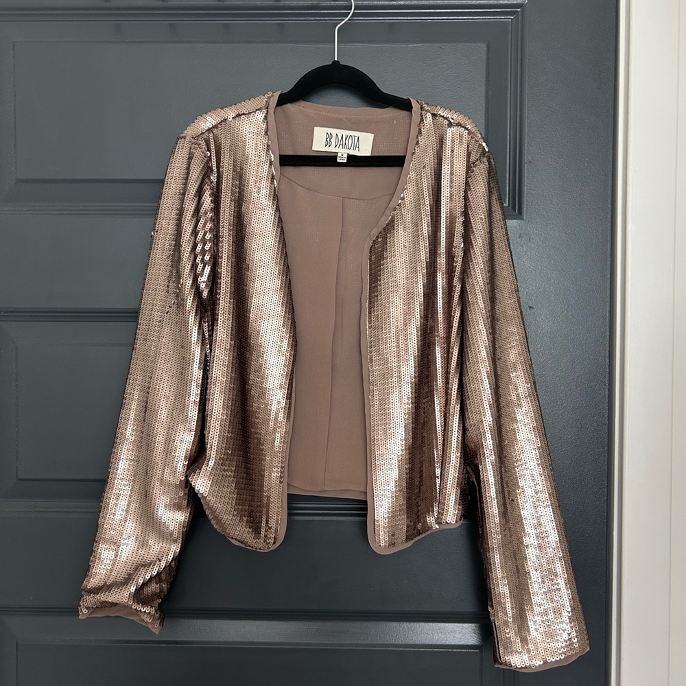 BB Dakota Women's Bronze Sequin Jacket
